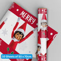 Elf on the Shelf Christmas Wrapping Paper 10 Sheets & 10 Tags
