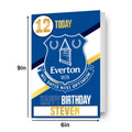 Everton FC Personalise Birthday Card With Sticker Sheet