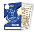 Everton FC Personalise Birthday Card With Sticker Sheet