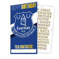 Everton FC Personalise Birthday Card With Sticker Sheet