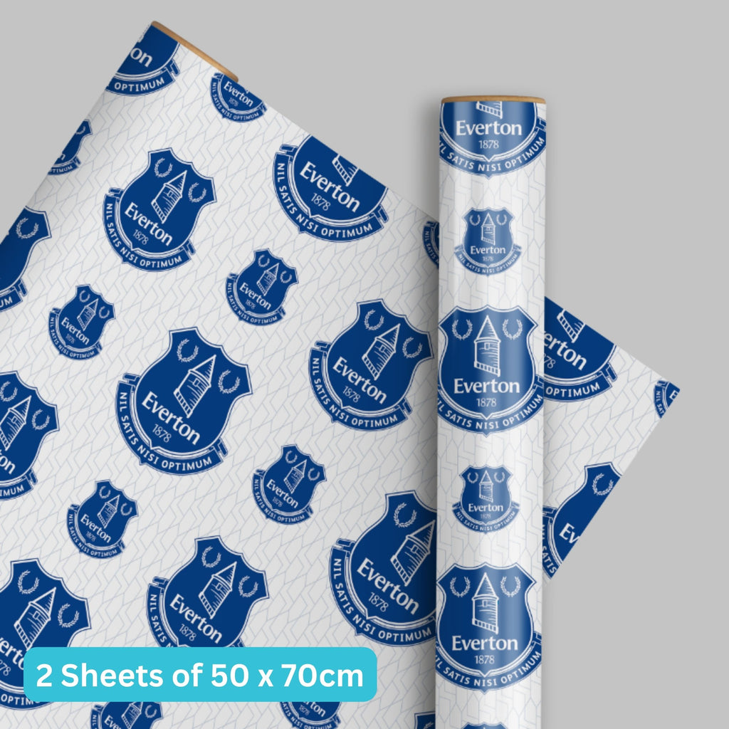 Everton FC Wrapping Paper 2 Sheets and 2 Tags