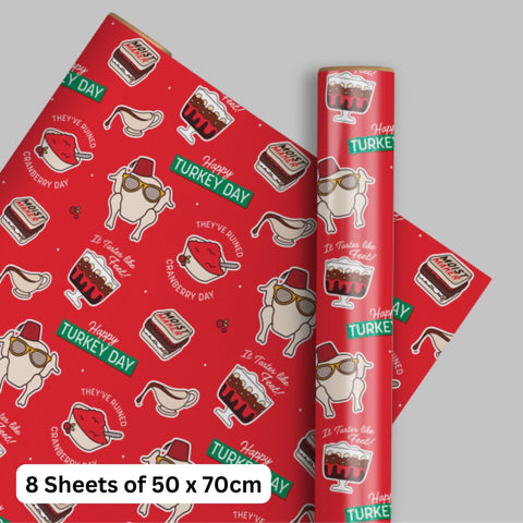 Friends Christmas 8 Sheets & 8 Tags Gift Wrap Bundle