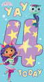 Gabby's Dollhouse Age 4 Birthday Card