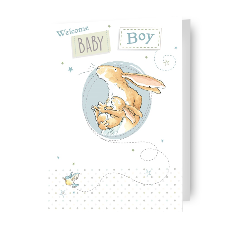 Guess How Much I Love You 'Welcome Baby Boy' New Baby Card