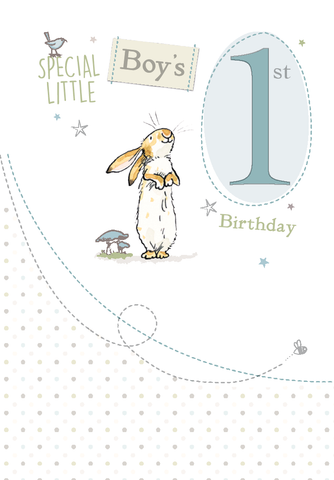 Special Little Boy's 1st Birthday Card Guess How Much I Love You