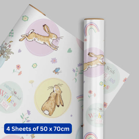 Guess How Much I Love You 4 Sheets & 4 Tags Gift Wrap Bundle