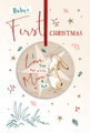 Guess How Much I Love You Baby's 1st Christmas Card with Detachable Bauble