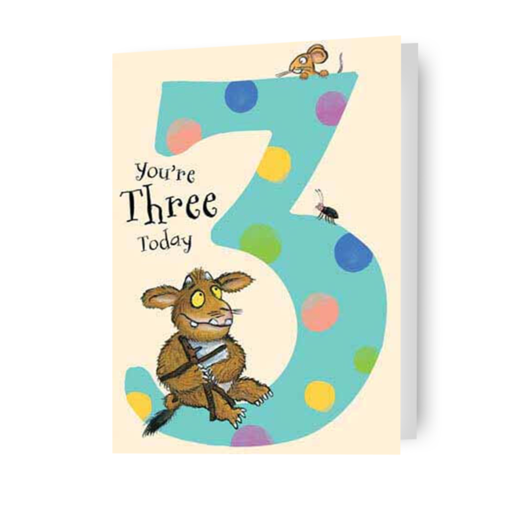 The Gruffalo Age 3 Birthday Card