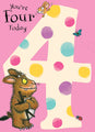 The Gruffalo Age 4 Birthday Girl Card