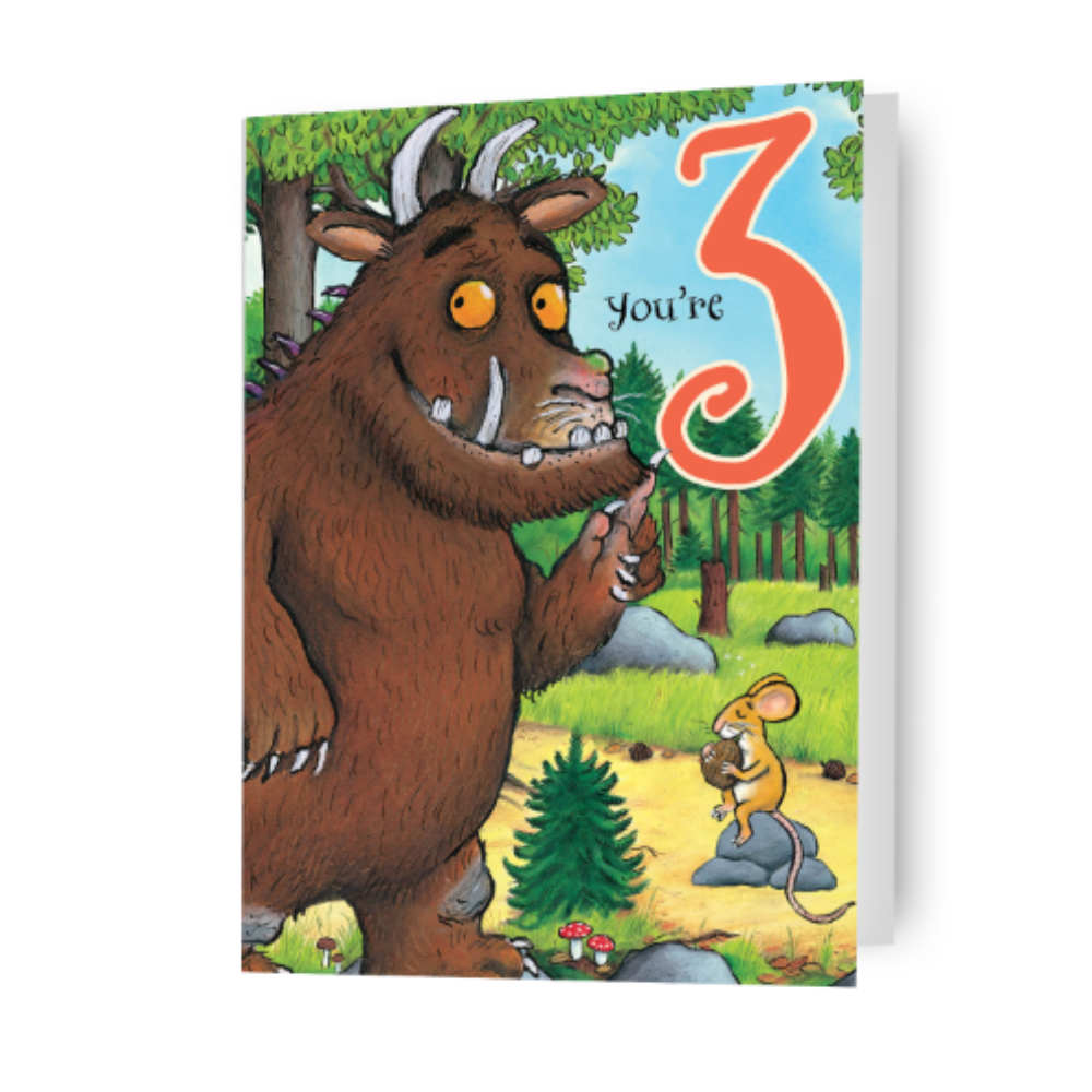 De Gruffalo 3 jaar verjaardagskaart