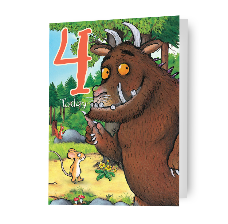 De Gruffalo 4 jaar verjaardagskaart