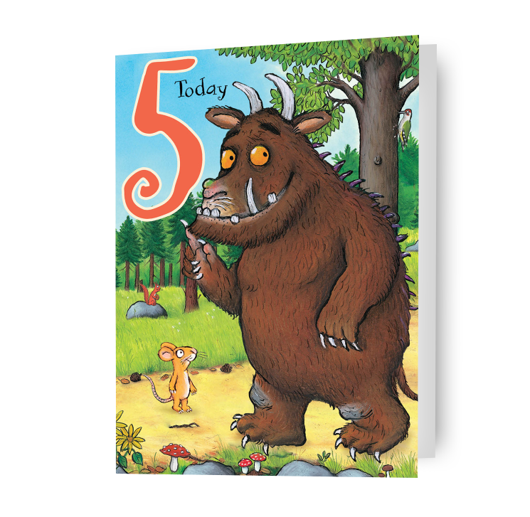 Il biglietto d'auguri di Gruffalo per 5 anni