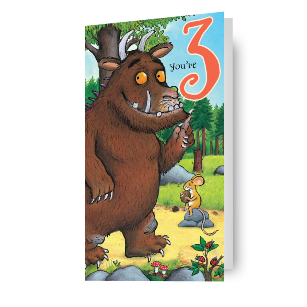 De Gruffalo 3 jaar verjaardagskaart