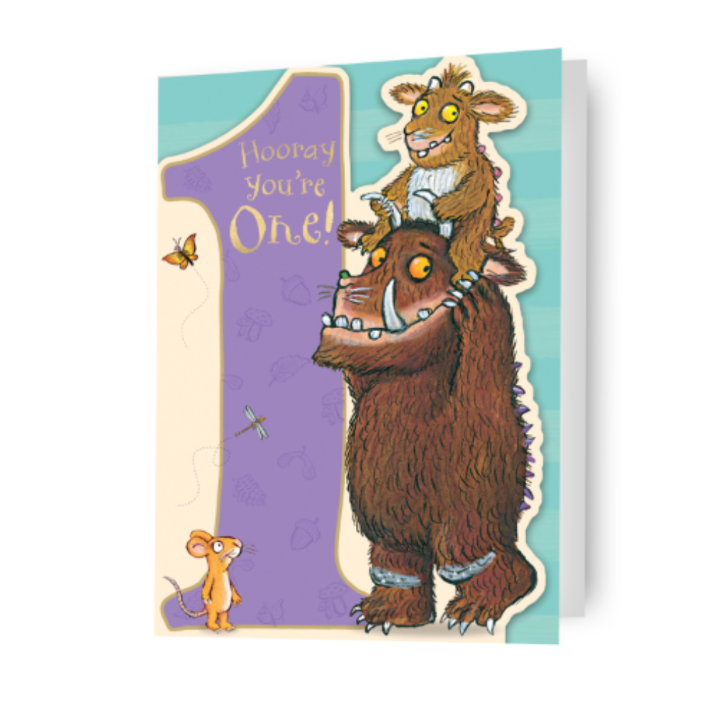 Biglietto di auguri per il primo compleanno del Gruffalo