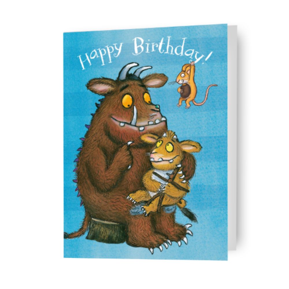 The Gruffalo Blue Birthday Card