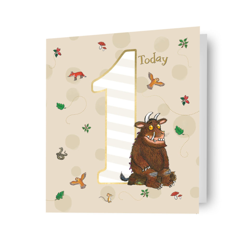 Biglietto d'auguri per il 1° compleanno del Gruffalo