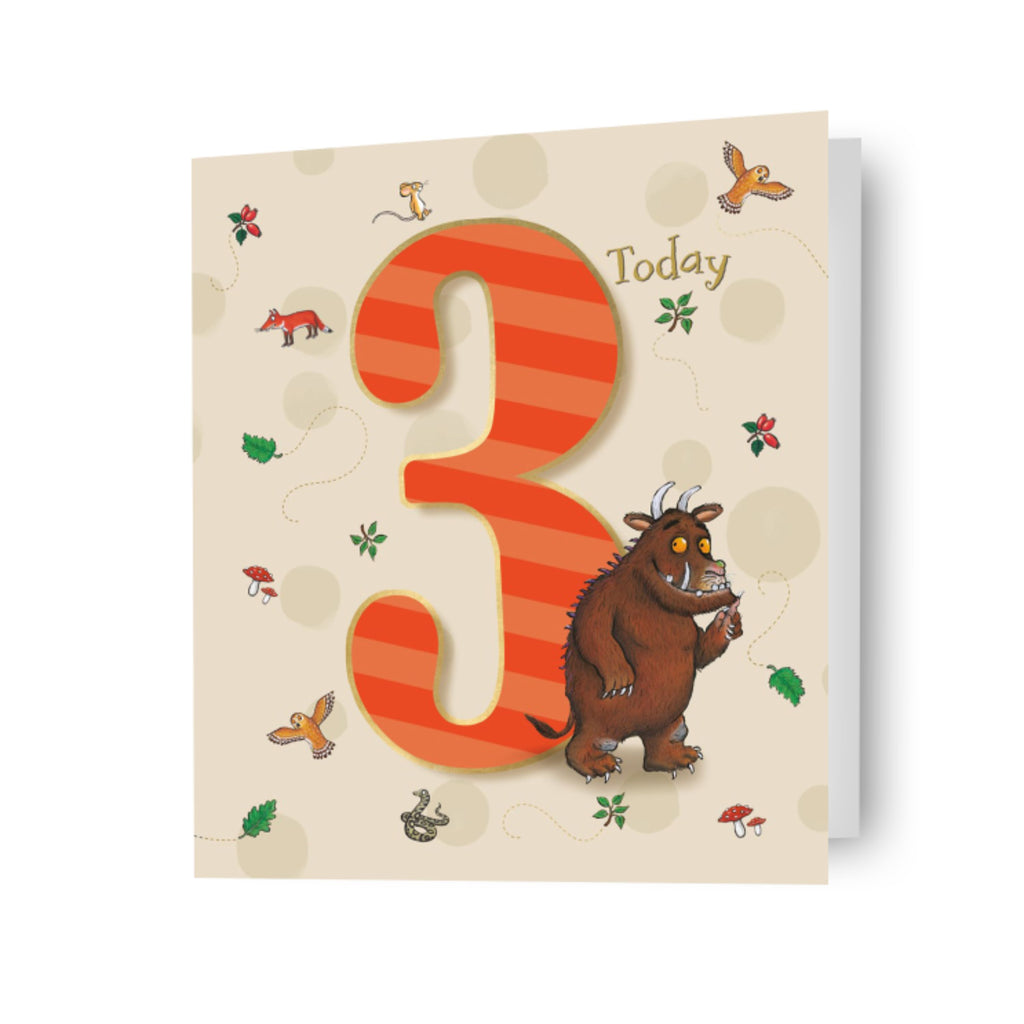 Il biglietto d'auguri di Gruffalo per 3 anni