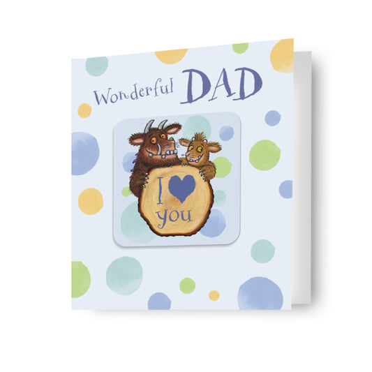 THE GRUFFALO DAD FATHER'S DAY CARD WITH DETACHABLE COASTER