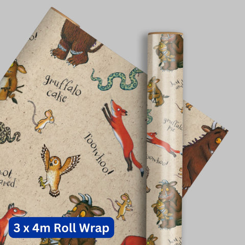 The Gruffalo 4m Roll Wrapping Paper - 3 Pack Bundle