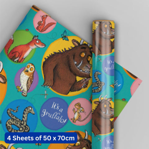The Gruffalo 4 Sheets & 4 Tags Gift Wrap Bundle