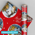 Carta da regalo natalizia The Gruffalo, confezione regalo, 2 fogli e 2 etichette