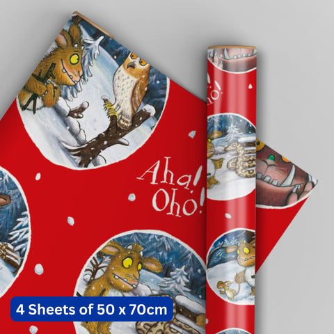 The Gruffalo Christmas 4 Sheets & 4 Tags Gift Wrap Bundle