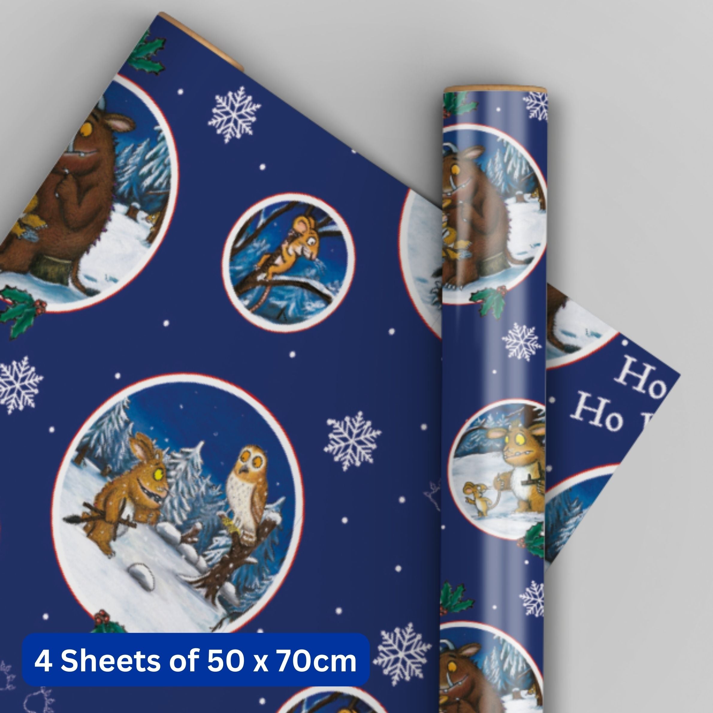 The Gruffalo Christmas Wrapping Paper 4 Sheets And 4 Tags Danilo Promotions 8449