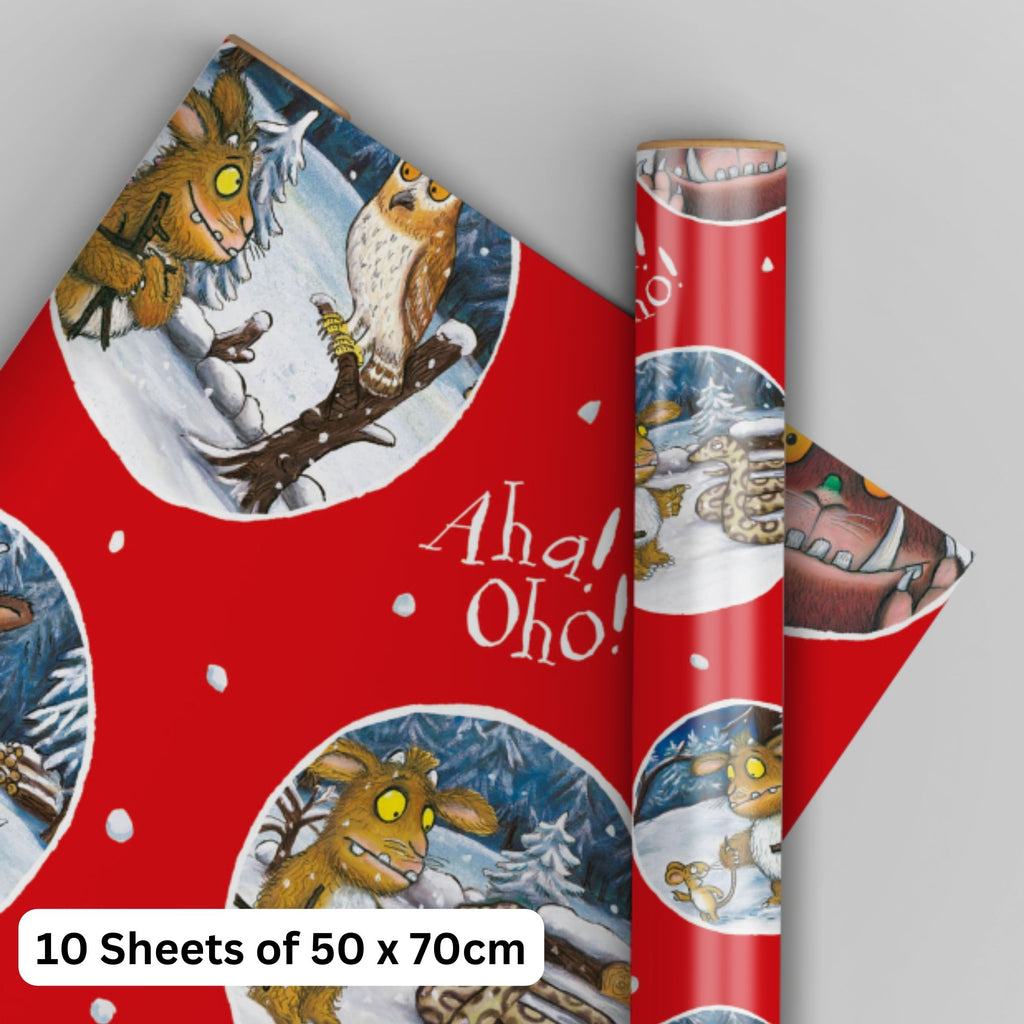 The Gruffalo Christmas Wrapping Paper 10 Sheets & 10 Tags