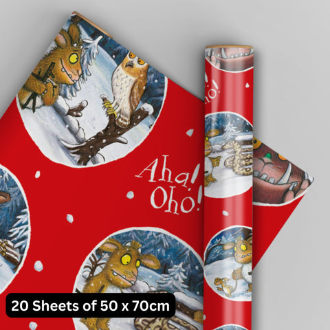 The Gruffalo Christmas 20 Sheets & 20 Tags Gift Wrap Bundle