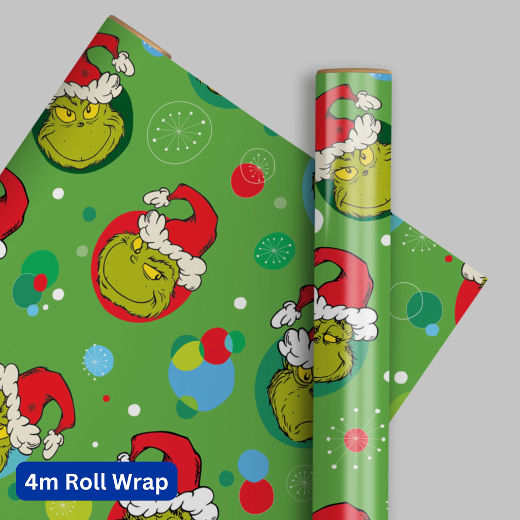 The Grinch Christmas Wrapping Paper Roll 4m