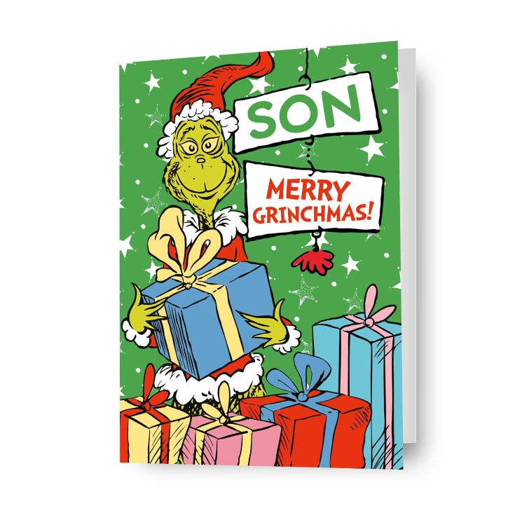 De Grinch 'Zoon' Kerstkaart