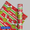 The Grinch Christmas 4m Roll Wrapping Paper