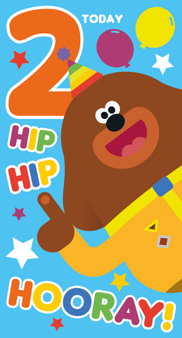 Hey Duggee Age 2 Birthday Card