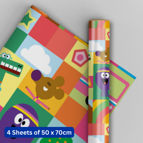 Hey Duggee 4 Sheets & 4 Tags Gift Wrap Bundle