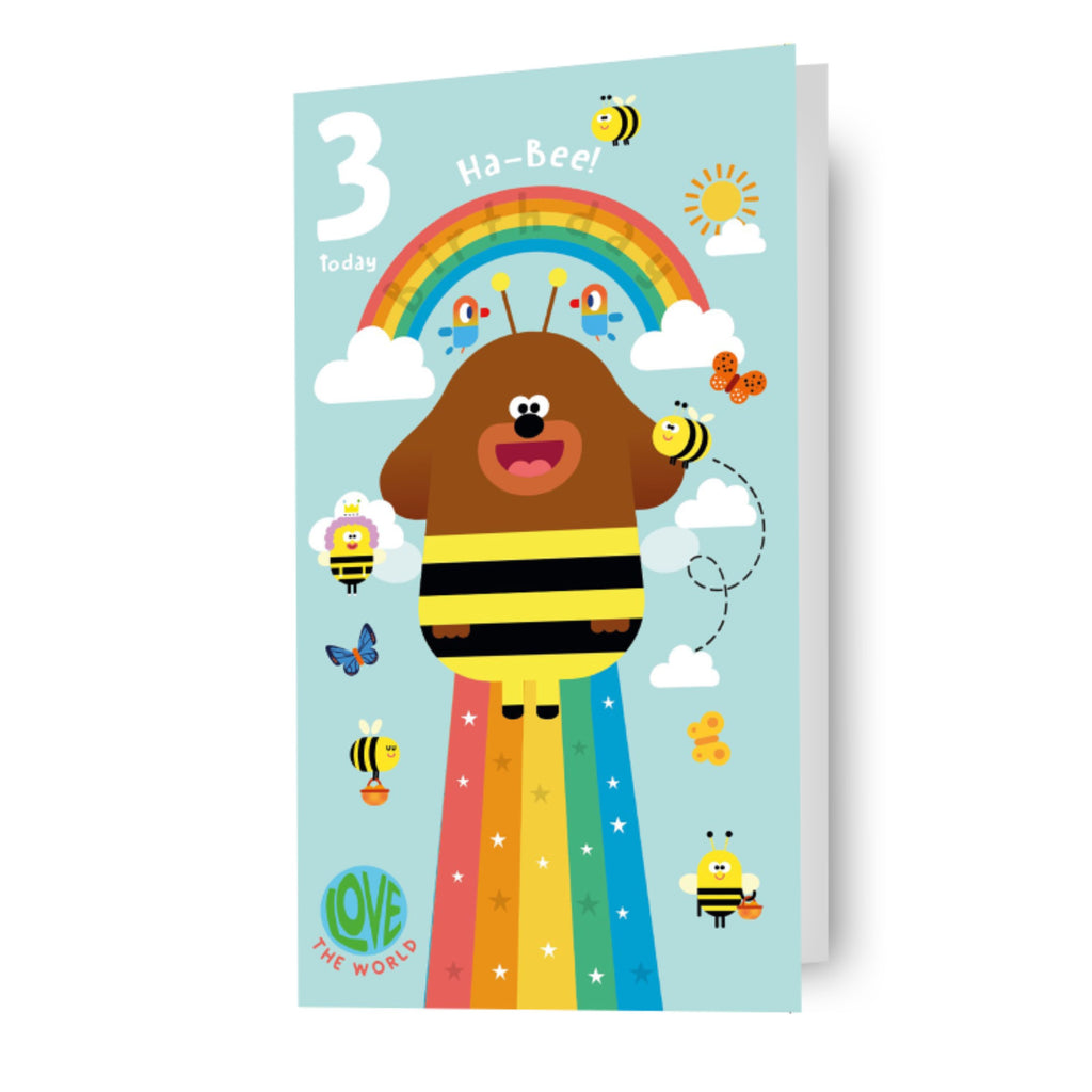 Hey Duggee Age 3 Birthday Card