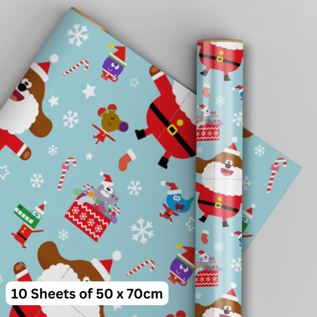 Hey Duggee Christmas Wrapping Paper 10 Sheets & 10 Tags