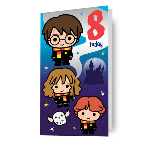 Harry Potter Age 8 Birthday Card