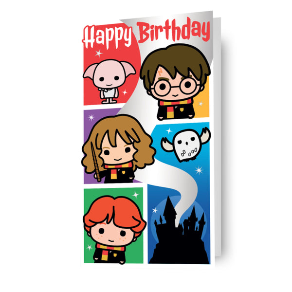 Harry Potter Cartoon Birthday Card