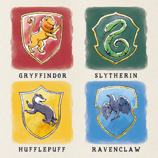 Harry Potter Hogwarts Houses Birthday Card – Danilo Promotions