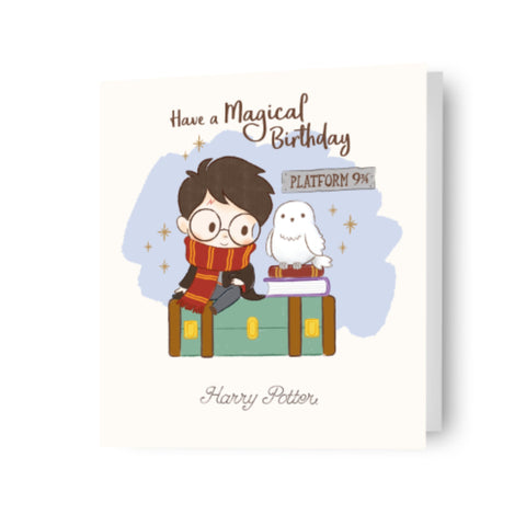 Harry Potter and Hedwig Birthday Card