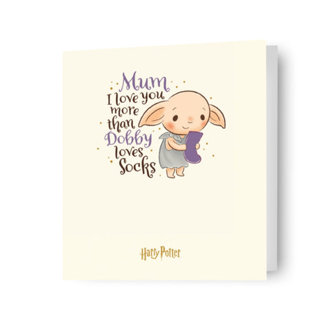 Harry Potter 'I Love You More Than Dobby Loves Socks' Mother's Day Card