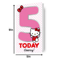 Hello Kitty Age 5 Birthday Card