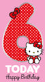 Hello Kitty Age 6 Birthday Card