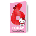 Hello Kitty Age 6 Birthday Card
