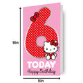 Hello Kitty Age 6 Birthday Card