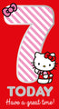 Hello Kitty Age 7 Birthday Card