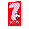Hello Kitty Age 7 Birthday Card