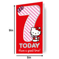 Hello Kitty Age 7 Birthday Card