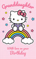 HELLO KITTY GRANDDAUGHTER BIRTHDAY CARD