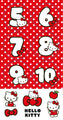 Hello Kitty Multi Ages 5-10 Sticker Birthday Card